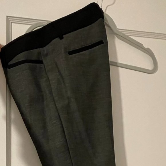 Express Columnist Gray/Black Business Casual Pants Studio Stretch - Picture 1 of 4